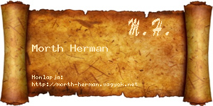 Morth Herman névjegykártya